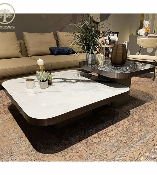 Modern Marble-Top Coffee Table