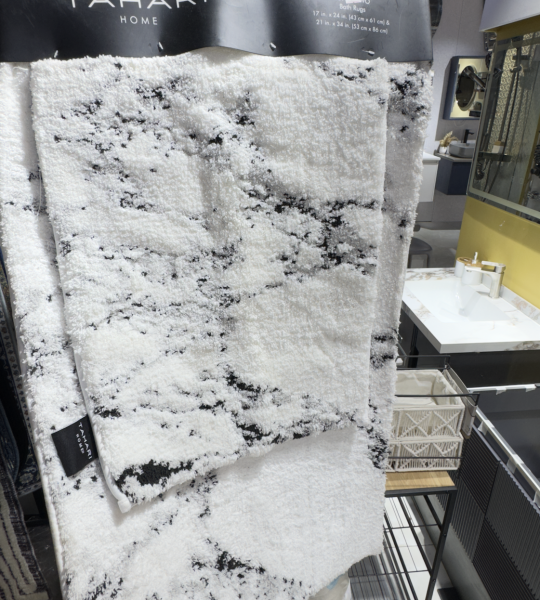 Black & White Two Piece Bath Mat
